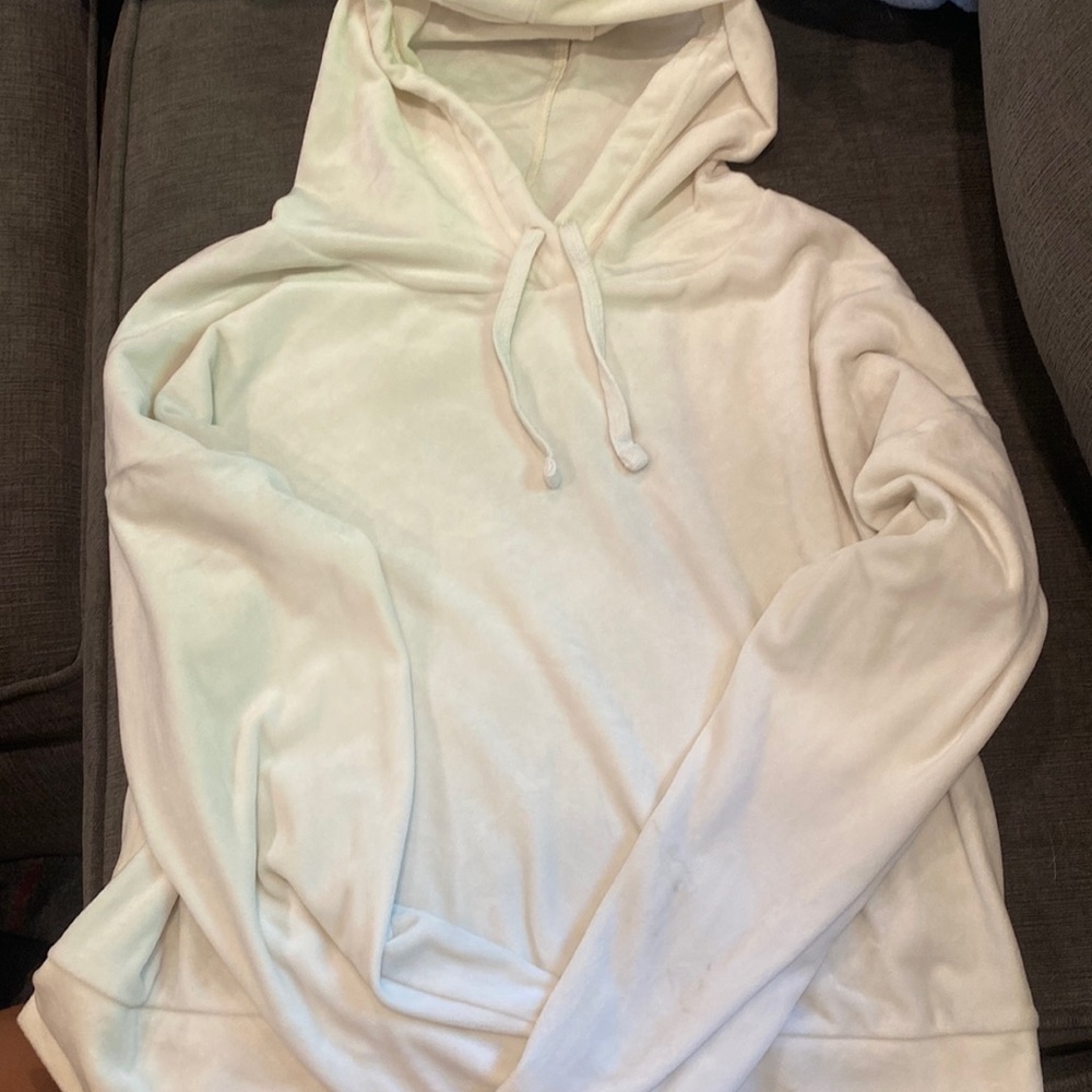 White cropped hoodie